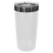 Polar Camel Ghost White 20 Oz. Tumbler with Slider Lid with Custom Design