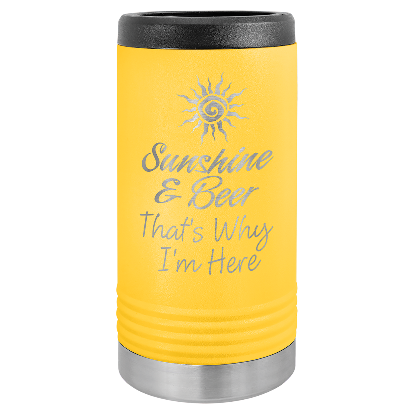 Laser Engraved Polar Camel Slim Beverage Holder Can Cooler