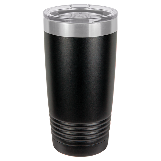 Black with Silver Ring Polar Camel 20oz Ringneck Tumbler - Blank